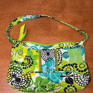 Vera Bradley Lime Green and Teal Floral Shoulder Bag “Sophie” “Limes Up”